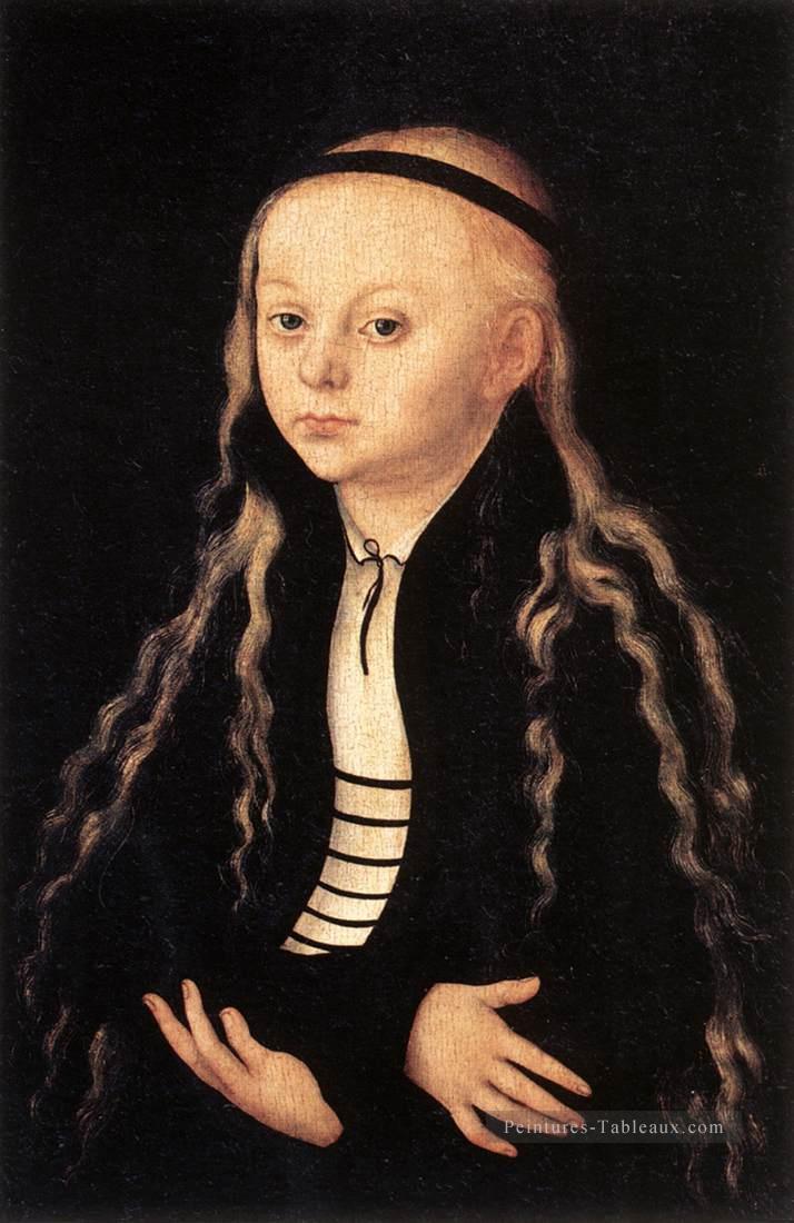 Portrait d’une jeune fille Renaissance Lucas Cranach l’Ancien Peintures à l'huile